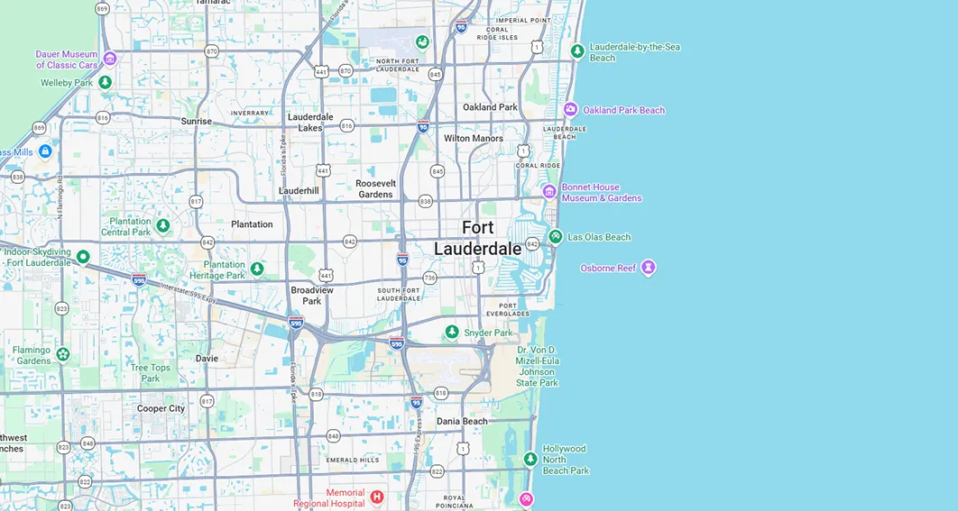 Fort Lauderdale Area Map